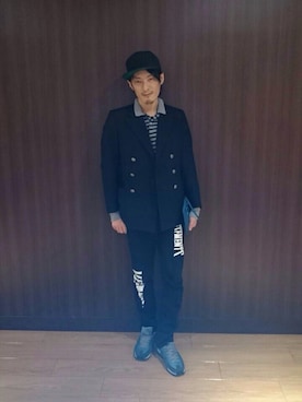 「40ozのアイテム」を使った、MISTA Tさん（メンズ・170cm）の夏コーディネート