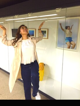 「MISCH MASCH（ミッシュマッシュ）のアイテム（トレンチコート）」を使った、nana0さん（レディース・165cm）の夏コーディネート