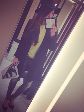 「hat」｜「アイテム（チェスターコート）」を使った、mii0919さん（レディース・166cm）の春コーディネート