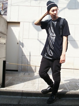「TOPMAN（トップマン）のアイテム」を使った、TOPMAN スタッフさん（メンズ・178cm）の夏コーディネート