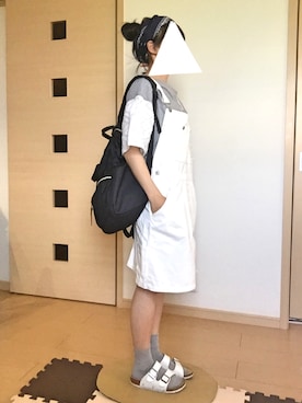 「RAY CASSIN（レイカズン）のアイテム（サロペット/オーバーオール）」を使った、iccoさん（レディース・149cm）の春コーディネート