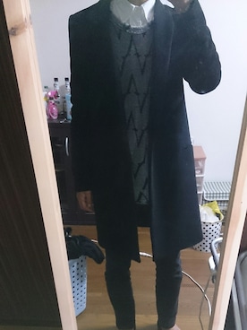 「CHRISTIAN DADA（クリスチャンダダ）のアイテム（チェスターコート）」を使った、しんごさん（メンズ・170cm）の秋コーディネート