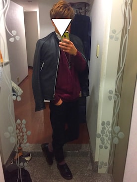 「Request（リクエスト）のアイテム（パンツ）」を使った、Takeru さん（メンズ・172cm）の冬コーディネート