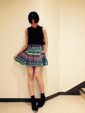 エスニック柄ショートパンツを使った人気ファッションコーディネート Wear