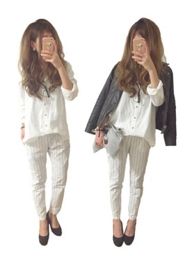 ♡ᵕ̈ m *⑅୨୧さん（レディース・168cm）の春コーディネート