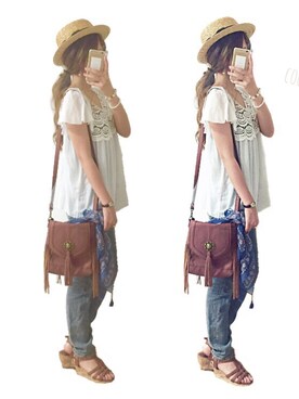 ♡ᵕ̈ m *⑅୨୧さん（レディース・167cm）の夏コーディネート