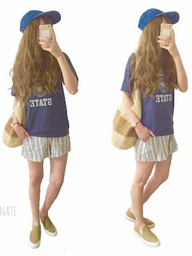 ♡ᵕ̈ m *⑅୨୧さん（レディース・167cm）の夏コーディネート