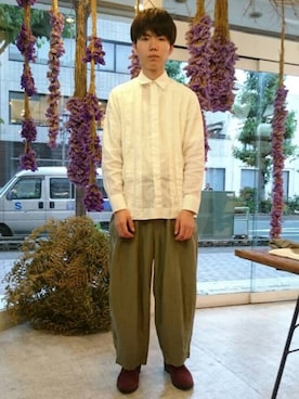「アイテム（バングル/リストバンド）」を使った、宮崎貴大さん（メンズ・172cm・10代）の夏コーディネート