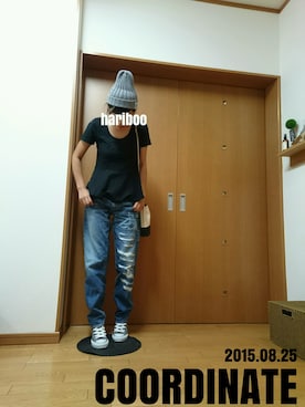 「フリンジバック」｜haribooさん（レディース・161cm）の夏コーディネート