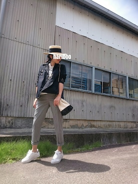 「ドラフトEM」｜「アイテム（トレンチコート）」を使った、haribooさん（レディース・161cm）の春コーディネート