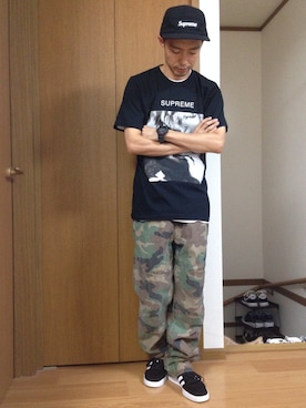 「迷彩パンツ」｜平太郎さん（メンズ・168cm・20代）の夏コーディネート