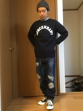 「descendant」｜平太郎さん（メンズ・168cm）の冬コーディネート