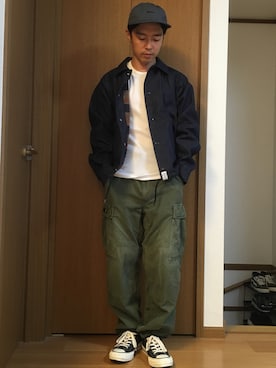 「wtaps」｜「アイテム（その他アウター）」を使った、平太郎さん（メンズ・168cm）の秋コーディネート