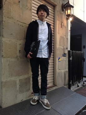 「B'2nd（ビーセカンド）のアイテム（パーカー）」を使った、B'2ndSHINJUKUさん（メンズ・173cm）の秋コーディネート