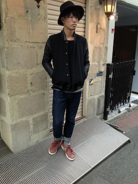 「B'2nd（ビーセカンド）のアイテム（帽子）」を使った、B'2ndSHINJUKUさん（メンズ・175cm）の秋コーディネート