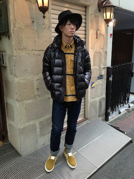 「B'2nd（ビーセカンド）のアイテム（ダウンジャケット/コート）」を使った、B'2ndSHINJUKUさん（メンズ・175cm）の秋コーディネート