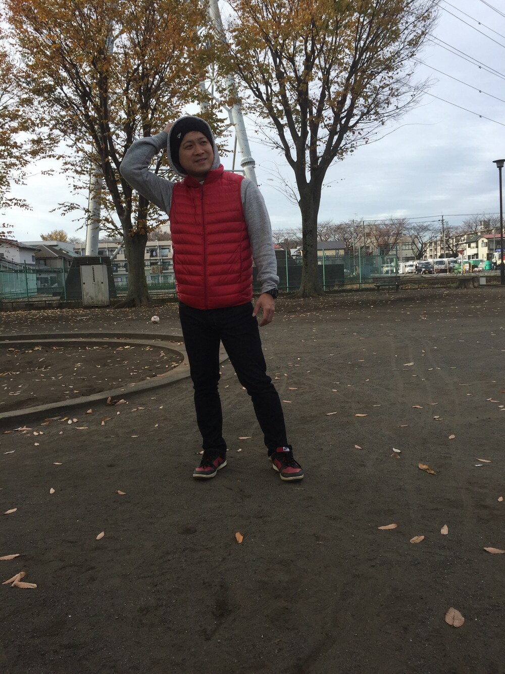 「無印良品のアイテム（デニムパンツ、ブラック系）」を使った、ryotamasa521さん（メンズ・168cm）の冬コーディネートの1枚目の写真