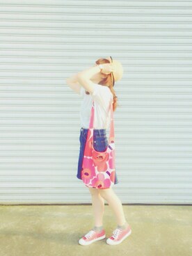 「ehka sopo（エヘカソポ）のアイテム」を使った、ｅ ｒ ｉ ．さん（レディース・159cm）の夏コーディネート