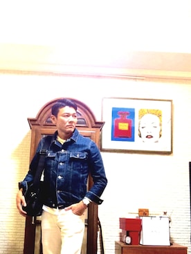 「Saturdays NYC（サタデーズ ニューヨークシティ ）のアイテム（デニムジャケット）」を使った、yozoさん（メンズ・174cm）の冬コーディネート