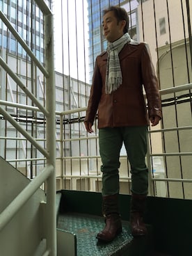 「NOのアイテム（その他アウター）」を使った、kazuuuuuunさん（メンズ・173cm）の冬コーディネート