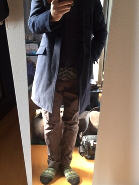 「ability（アビリティ）のアイテム（パンツ）」を使った、イナコさん（メンズ・170cm）の冬コーディネート