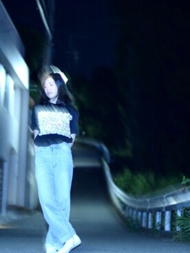 「Desigual（デシグアル）のアイテム（Tシャツ/カットソー）」を使った、たろす。(Rio Fujita.)さん（レディース・161cm）の夏コーディネート