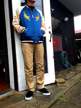 「CLUCT（クラクト）のアイテム（ジャケット/アウター）」を使った、XGATEさん（メンズ・177cm）の春コーディネート