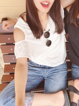 「METEO（メテオ）のアイテム」を使った、sさん（レディース・157cm）の夏コーディネート