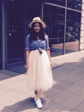 「LOVFEE（ラッフィ）のアイテム（ワンピース/ドレス）」を使った、wenwenさん（レディース・156cm）の夏コーディネート