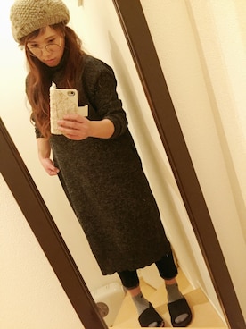「goa（ゴア）のアイテム（ハンチング/ベレー帽）」を使った、dekohi.さん（レディース・160cm）の秋コーディネート