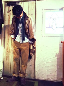 「OLD JOE & CO.（オールドジョーアンドコー）のアイテム（その他アウター）」を使った、龙さん（メンズ・168cm）の冬コーディネート