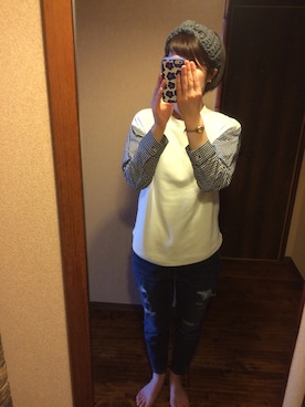 「SMELLY（スメリー）のアイテム（ピアス（両耳用））」を使った、なみへさん（レディース・164cm）の春コーディネート