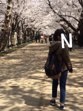 「SMELLY（スメリー）のアイテム（ピアス（両耳用））」を使った、なみへさん（レディース・164cm）の春コーディネート