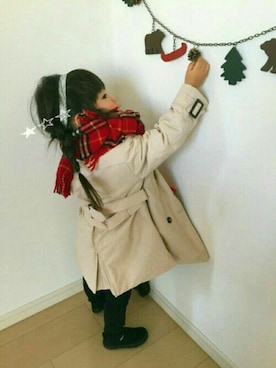 「おさげ」｜「アイテム（ジャケット/アウター）」を使った、SL2さん（キッズ・90cm）の秋コーディネート