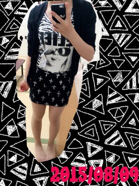 「HELL CAT PUNKS（ヘルキャットパンクス）のアイテム（スカート）」を使った、maple-chanさん（レディース・154cm）の夏コーディネート