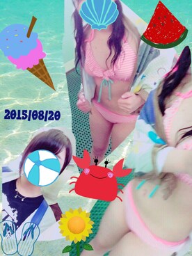 「プール」｜maple-chanさん（レディース・154cm・10代）の夏コーディネート