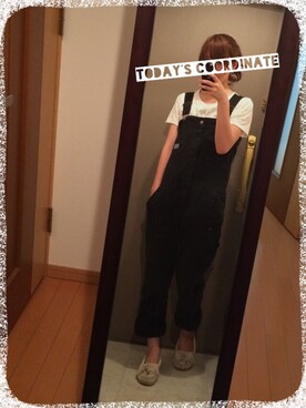 「ウォーキングスタイル」｜「アイテム（オールインワン・サロペット）」を使った、テンプラさん（レディース・165cm）の夏コーディネート