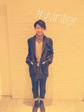 「アイテム（ボディバッグ/ウエストポーチ）」を使った、sekinooo!!!!さん（メンズ・178cm）の冬コーディネート