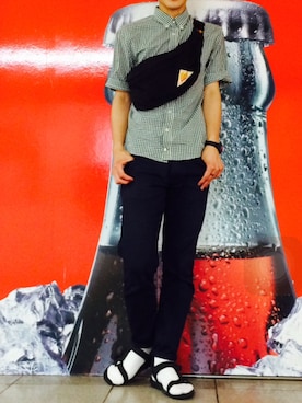 「アイテム（ボディバッグ/ウエストポーチ）」を使った、sekinooo!!!!さん（メンズ・178cm）の春コーディネート