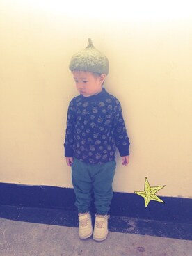 「HOMEMADEのアイテム」を使った、Ashley人妻愛柏柏さん（キッズ・80cm）の秋コーディネート