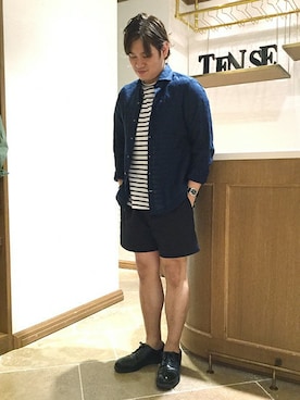 「Simplicite（サンプリシテ）のアイテム」を使った、sakuraさん（メンズ・173cm）の夏コーディネート