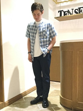 「Simplicite（サンプリシテ）のアイテム」を使った、sakuraさん（メンズ・173cm）の夏コーディネート