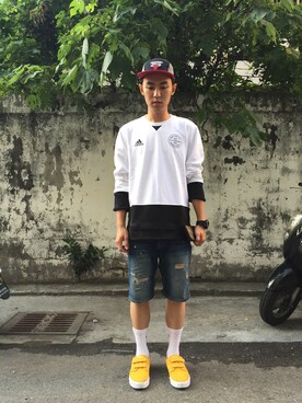 「アイテム（ジャージ）」を使った、WAISENG さん（メンズ・171cm・20代）の春コーディネート