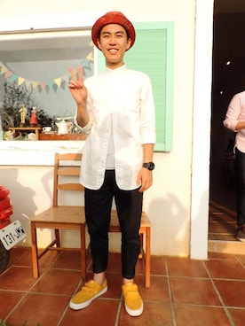 「plain-me（プレインミー）のアイテム」を使った、WAISENG さん（メンズ・171cm）の春コーディネート