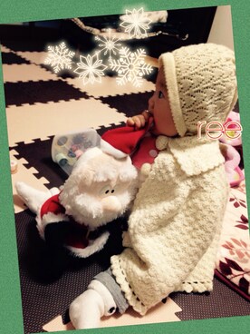 「ゆきだるま」｜72reeさん（キッズ・70cm）の冬コーディネート