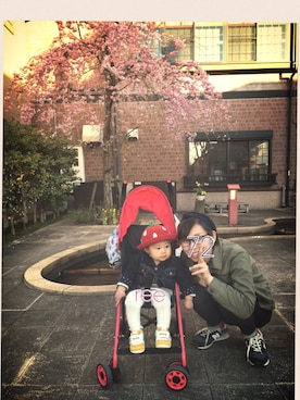 「niko and...（ニコアンド）のアイテム（ジャケット/アウター）」を使った、72reeさん（キッズ・70cm）の春コーディネート