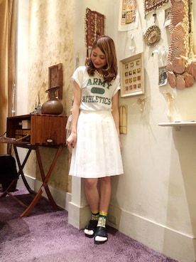 「アイテム（ネックレス）」を使った、tamuasuさん（レディース・162cm）の春コーディネート