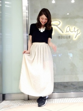 「ドット柄」｜tamuasuさん（レディース・162cm）の春コーディネート