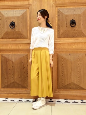 「プリーツ」｜tamuasuさん（レディース・162cm）の秋コーディネート