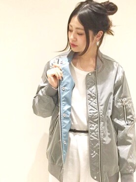 「Acne Studios（アクネストゥディオズ）のアイテム（ジャケット/アウター）」を使った、tamuasuさん（レディース・162cm）の冬コーディネート